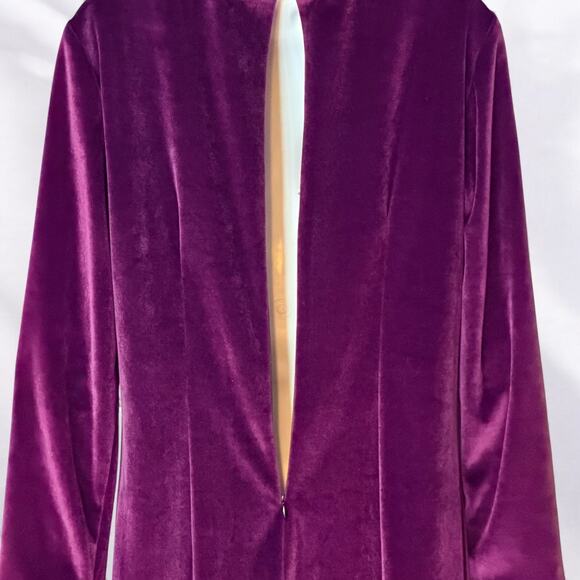 Velvet Maxi Dress Vest Set Purple Gothic Victorian Renaissance Sz 10 Vintage 70s - Picture 12 of 13